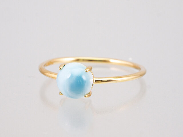 K10 Milky Aquamarine Oval Ringの画像1枚目