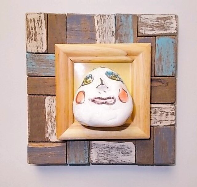 壁飾り 額絵 オブジェ 顔 アクトレスの画像1枚目