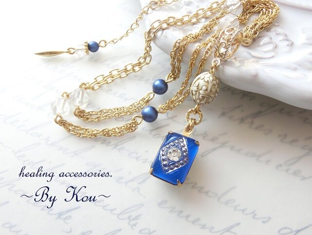∽◆Beauty with brains◆∽ vintageネックレス。の画像1枚目