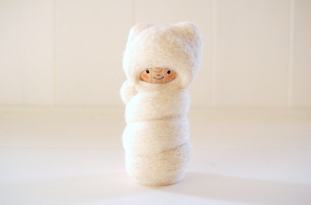 ◉白猫のしっぽ♪ぐるぐる巻き◉指人形・hand puppet［52］ | iichi