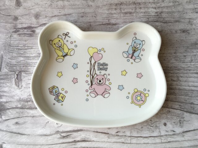 名入れ可！カラフルくまちゃん くまのお皿 | iichi 日々の暮らしを