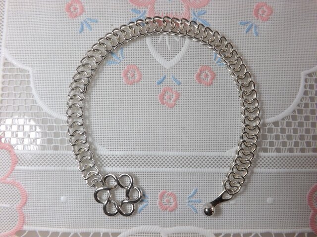 シルバー ハートチェーン ブレスレットの画像1枚目