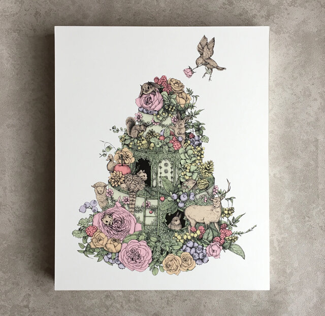 動物たちのケーキ(イラストパネル)の画像1枚目