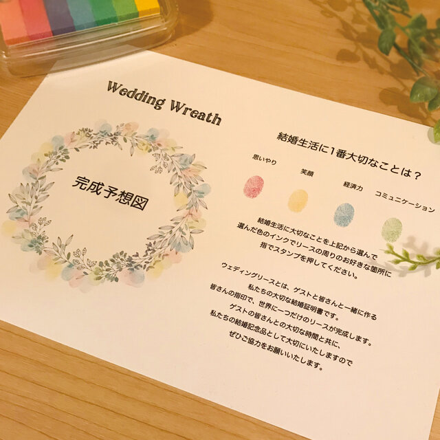 結婚証明書〜ゲストの皆さんと作るウェディングリース〜 | iichi 日々