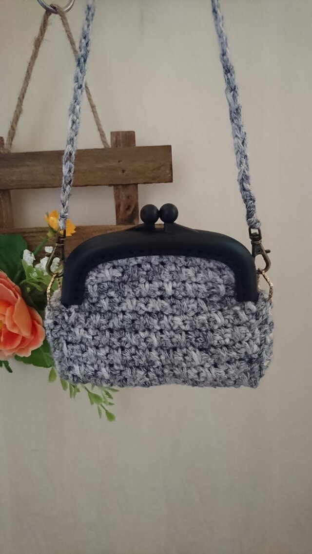 手編み*Coin purse がま口小銭入れ 小物いれ がま口財布 accessory case【HANDMADE*HK*】の画像1枚目
