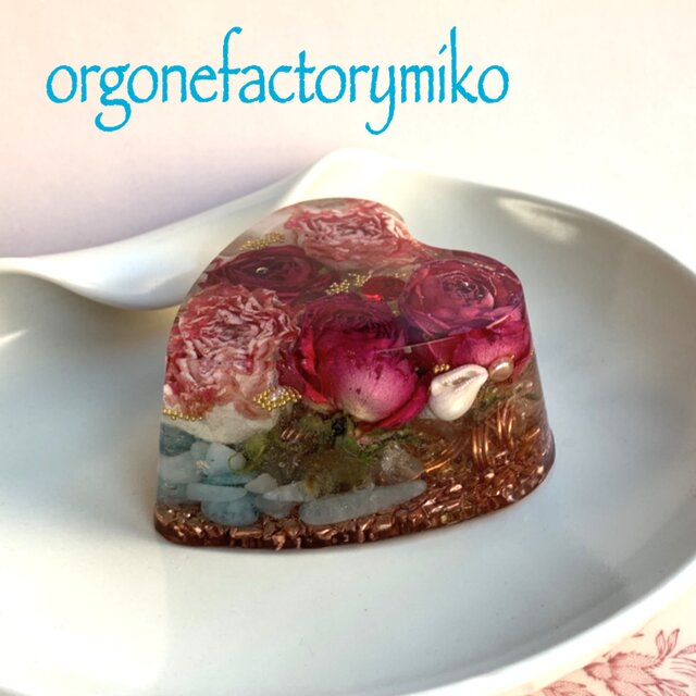 置き型　幸運　金運　希少ケオン入り　六芒星　フラワーオブライフ　幸運メモリーオイル入り　オルゴナイト