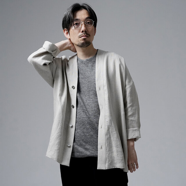 wafu / リネンカーディガン】オールシーズン使える羽織もの