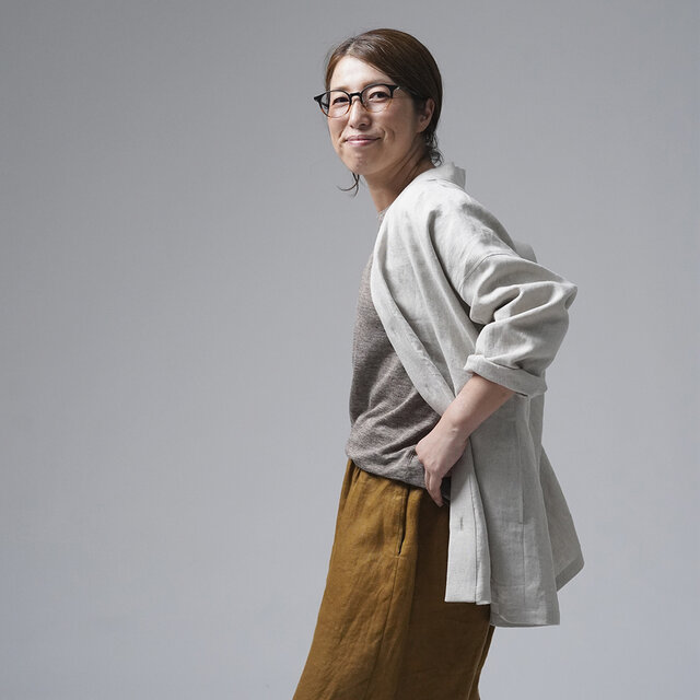 のーねーむ☆様　wafu リネンカーディガン リネンで楽しむ