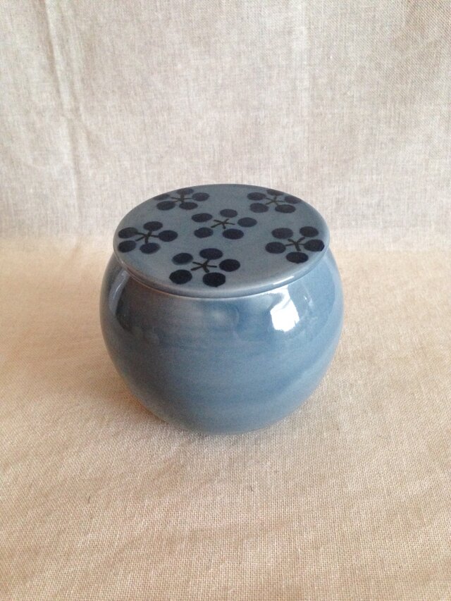 小梅蓋物(ブルーグレー)の画像1枚目