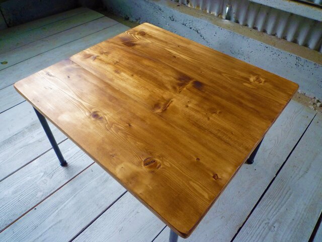 アイアン ウッド ローテーブル （ちゃぶ台 座卓 ）《頑丈》《全面溶接