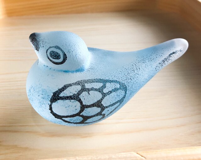 ガラスの鳥(青)の画像1枚目