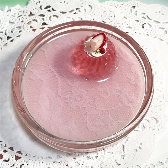 flowerゼリーのレースcircleアクセサリートレイの画像1枚目