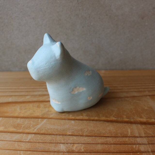 陶 オブジェ 空シリーズ 犬 レオ 花器の画像1枚目