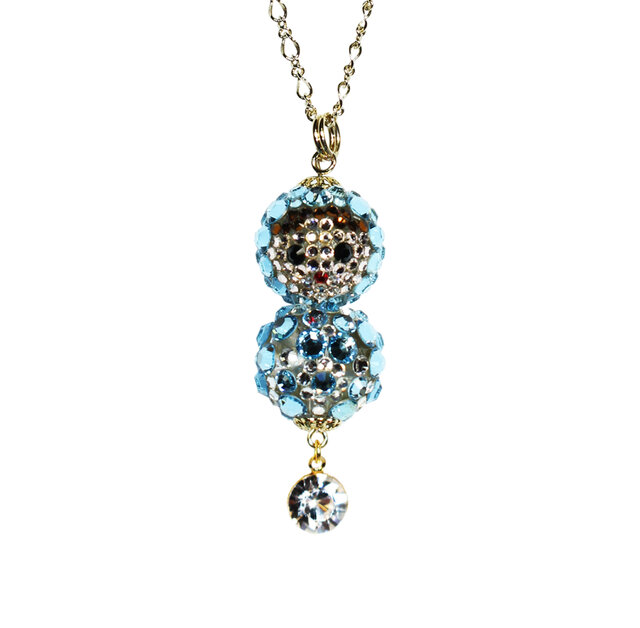Matryoshka Pendant /Aquamarine ~Swarovski Elements~の画像1枚目