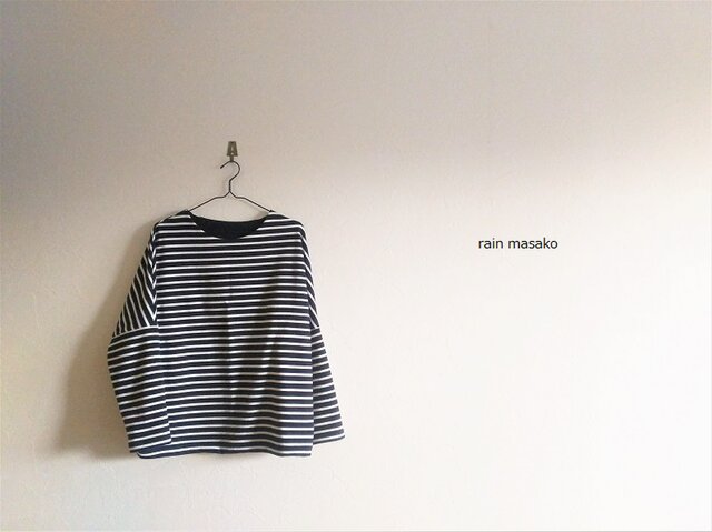 3月の服*ボーダーのカットソー*スウェットの画像1枚目