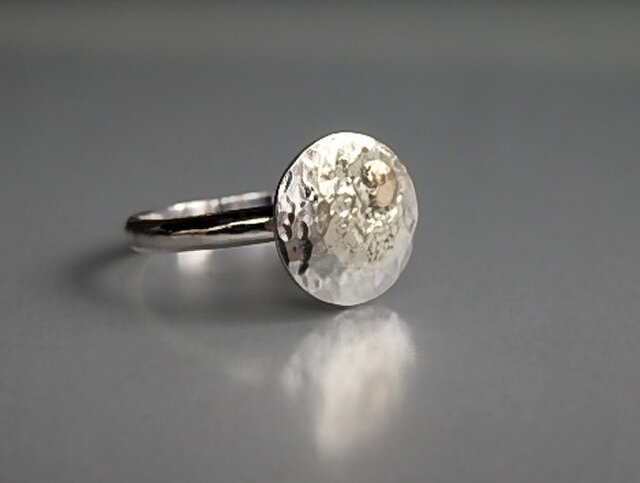 彫金作品　あこや真珠　彫金　指輪　リング　SILVER 12.5号 彫金作品 あこや真珠 彫金 指輪 リング SILVER 12.5号