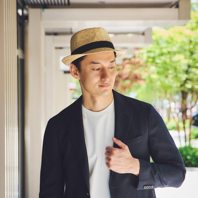 ノア 中折れ 麦わら 帽子 ストローハット ナチュラル 62cm [UK-H005-LL