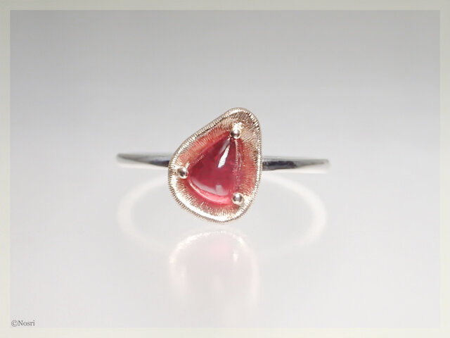 包みリング K10 ピンクトルマリン （Tsutsumi Ring
