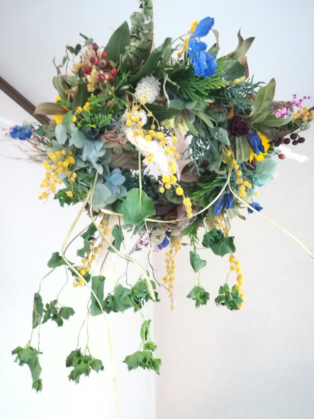 [送料無料]ドライフラワー◆フライングリースあじさいと、