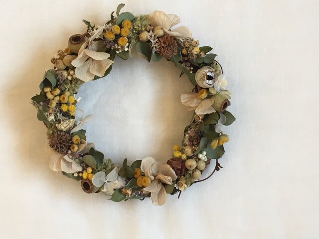 春のお花畑＊サルフレアのナチュラルリース 春のお花畑＊サルフレアの