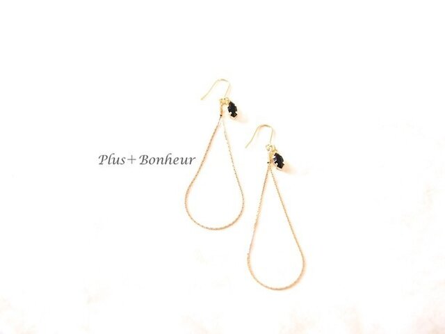 SOLD OUT◆チェーンのしずくピアス◆の画像1枚目