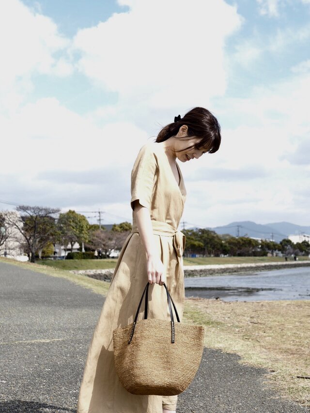 半袖カシュクールリボンワンピース の画像1枚目