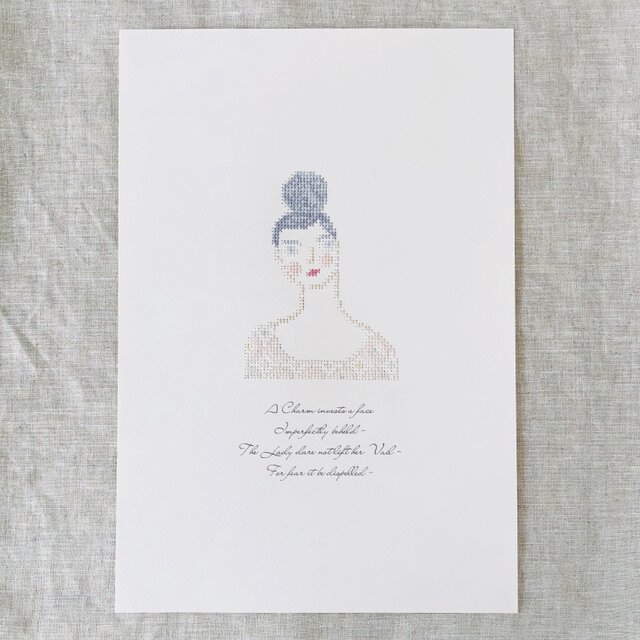 刺繍と詩 Portrait "Emma"の画像1枚目