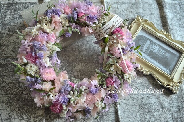 【母の日2019】パープルピンクの花舞wreathの画像1枚目