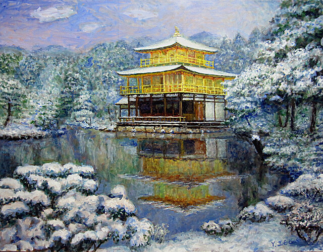 初雪の金閣寺寺 | iichi 日々の暮らしを心地よくするハンドメイドや