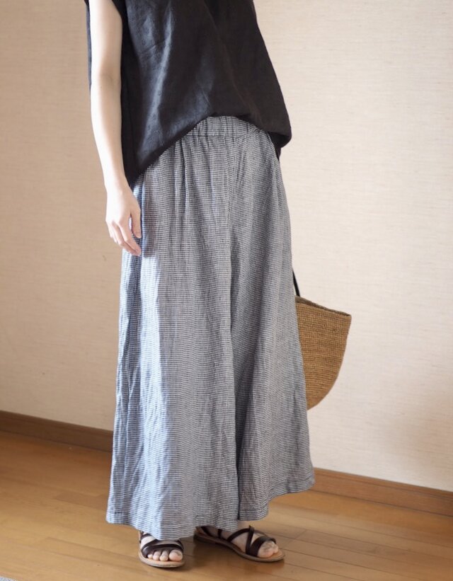 ロングワイドパンツ 千鳥の画像1枚目