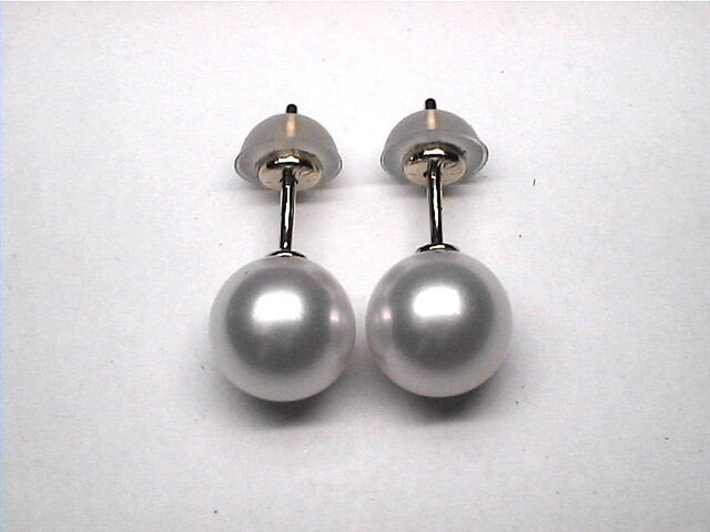 8mm アコヤパールピアス K18YG の画像1枚目