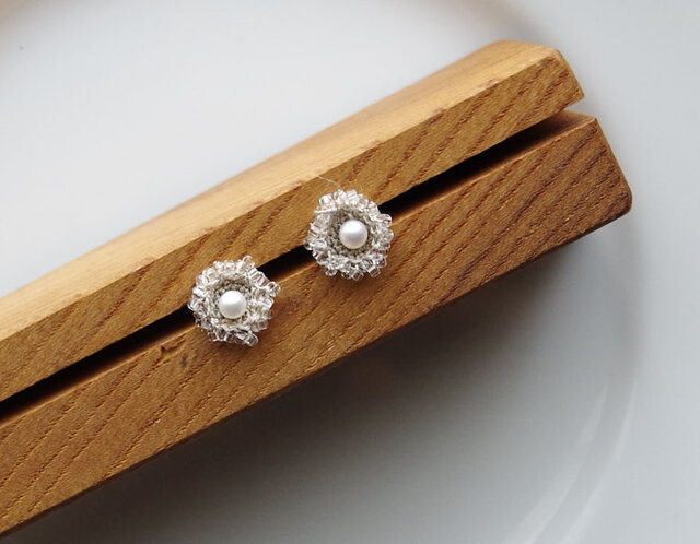 TUKI_望_pearl_ピアス_シルバーの画像1枚目