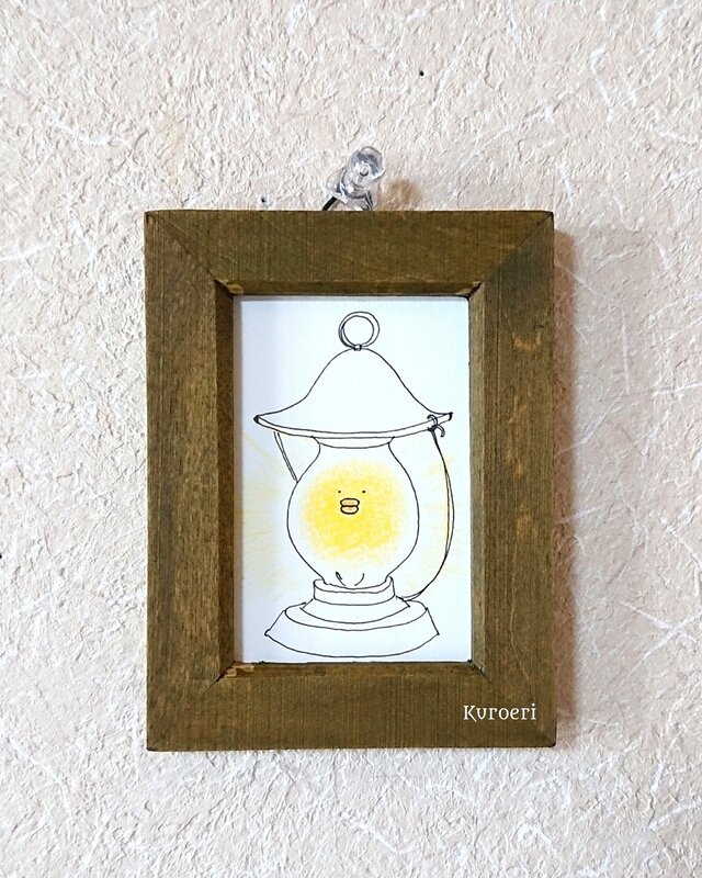 ミニ原画「灯ピヨコ」の画像1枚目