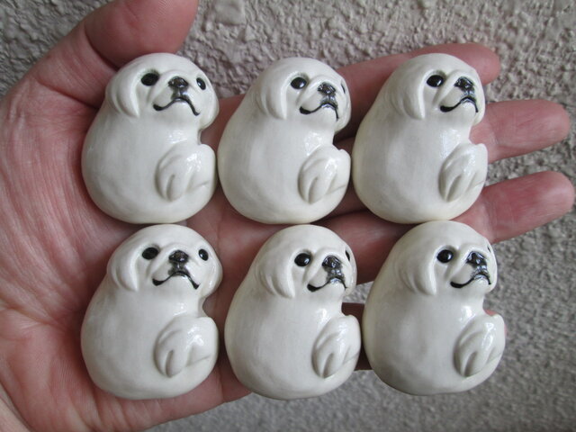 *ぴ様ご予約品*ペキニーズの箸置き(6個セット)の画像1枚目