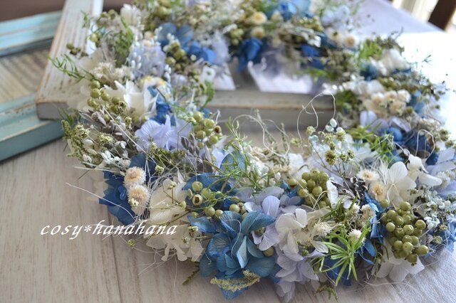 【母の日2019】木陰のブルーwreathの画像1枚目