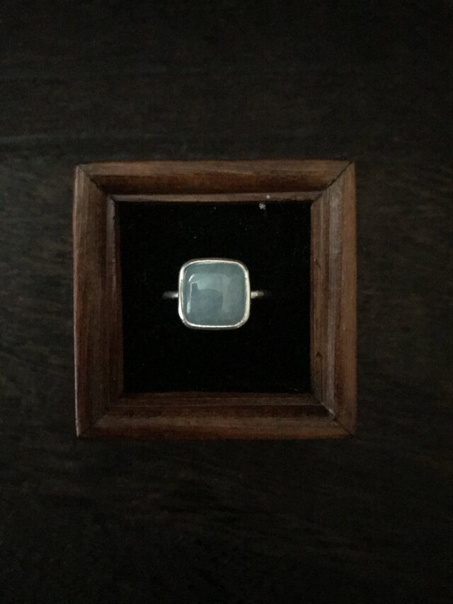 ミルキーアクアマリン(スクエア)のRingの画像1枚目