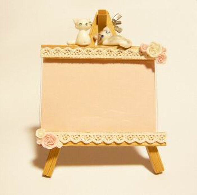 にゃんこのしっぽ○なかよしにゃんこのフォトフレーム〇イーゼルタイプの画像1枚目