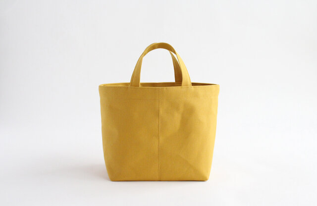 mini tote bag 【マスタード】帆布の画像1枚目