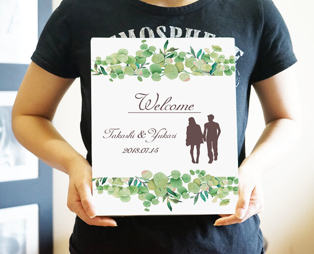 ボタニカルウェルカムボード/キャンバスタイプ/Mサイズ | iichi 日々の