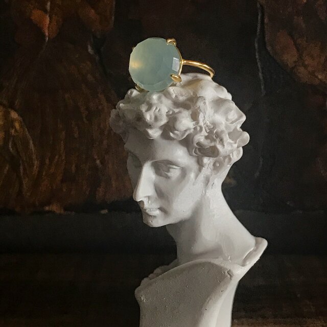 chalcedony ring (pastel blue)の画像1枚目