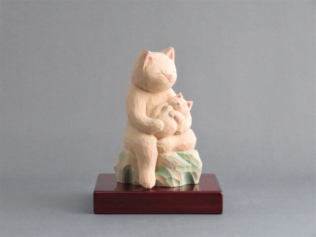 木彫り 猫鬼子母神 猫仏1909 | iichi 日々の暮らしを心地よくする