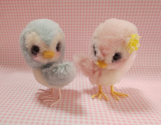 ふわふわぬいぐるみ☆ことり☆ペア①の画像1枚目