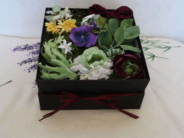 布花のSpring flower box Lの画像1枚目
