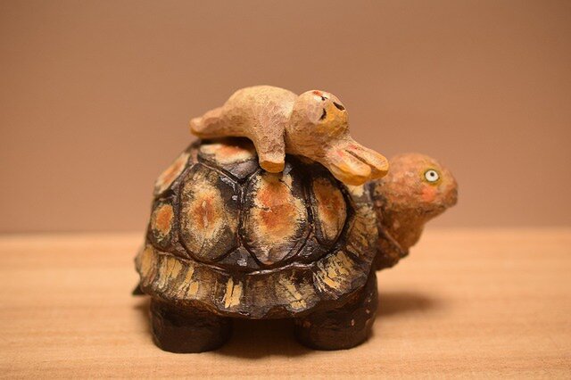 リクガメとウサギ(売れました。)の画像1枚目