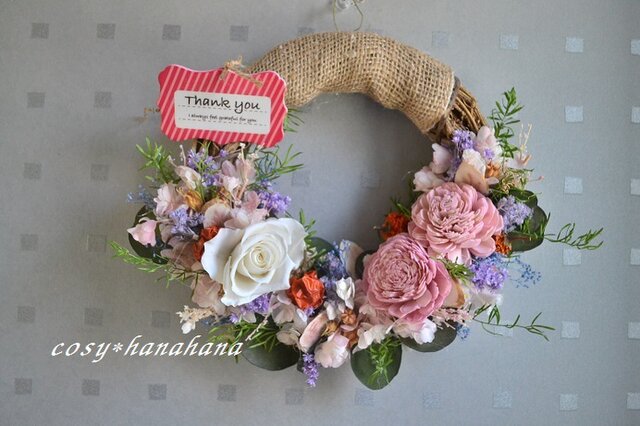 【母の日2019】花便りのハーフwreathの画像1枚目