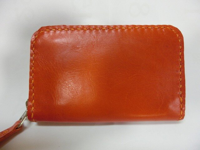 ミニラウンドファスナー財布(オレンジ)の画像1枚目