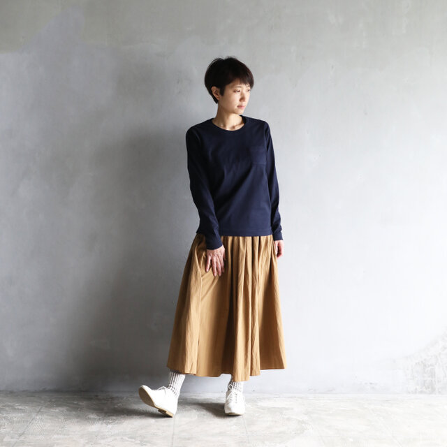 HUIS×yohakuプレーンコットンカットソー(ネイビー)size1【ユニセックス】の画像1枚目