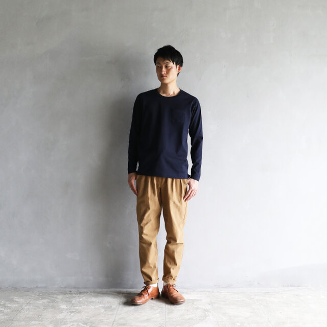 HUIS×yohakuプレーンコットンカットソー(ネイビー)size2【ユニセックス】の画像1枚目