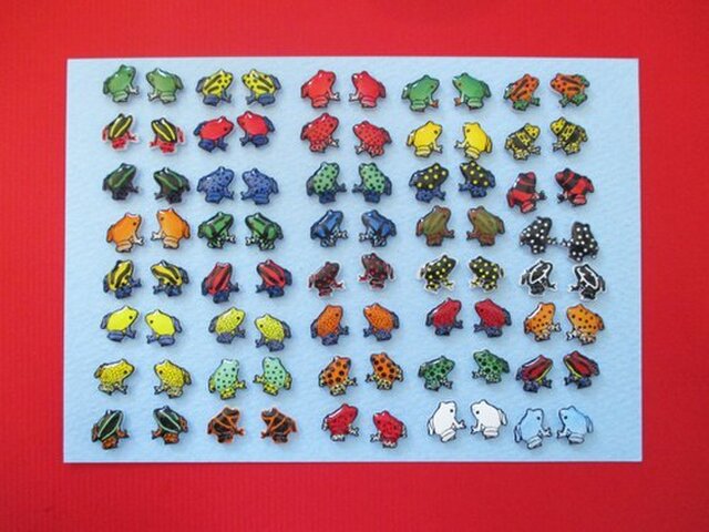 【選べる樹脂ピアス】蛙【1ペア受注製作】の画像1枚目