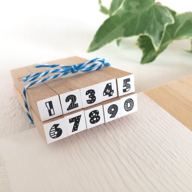 いろいろデザイン 数字ラバースタンプセットの画像1枚目